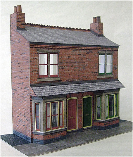7mm Scale Victorian Bay Front Terraced House Card Model Kit Ideal For O Gauge